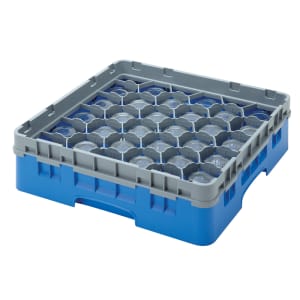 144-30S318168 Camrack® Glass Rack w/ (30) Compartments - (1) Gray Extender, Blue