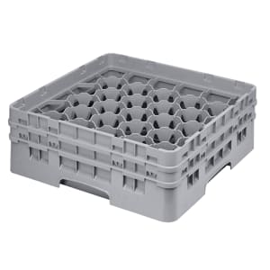 144-30S434151 Camrack® Glass Rack w/ (30) Compartments - (2) Gray Extenders, Soft Gray