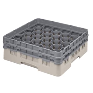 144-30S434184 Camrack® Glass Rack w/ (30) Compartments - (2) Gray Extenders, Beige