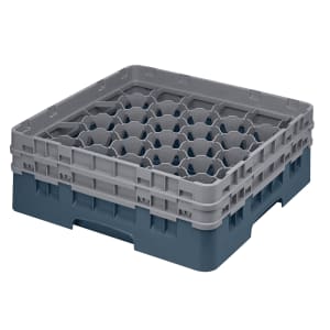 144-30S434414 Camrack® Glass Rack w/ (30) Compartments - (2) Gray Extenders, Teal