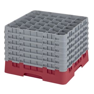 144-36S1214416 Camrack® Glass Rack w/ (36) Compartments - (6) Gray Extenders, Cranberry