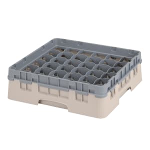 144-36S318184 Camrack® Glass Rack w/ (36) Compartments - (1) Gray Extender, Beige