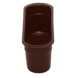 144-415CBP131 1 Compartment Cutlery Bin - Plastic, Dark Brown
