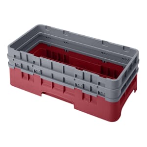 Cambro HBR578416 Camrack Base Rack - (2)Extenders, Half-Size, Cranberry
