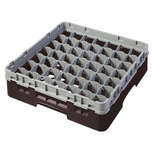 144-49S318167 Camrack® Glass Rack w/ (49) Compartments - (1) Gray Extender, Brown
