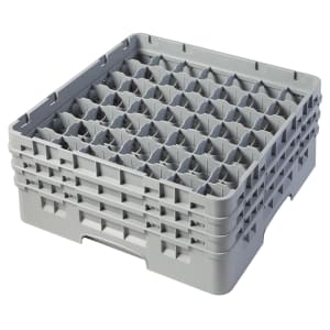144-49S638151 Camrack® Glass Rack w/ (49) Compartments - (3) Gray Extenders, Soft Gray
