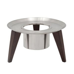 315-SK14503141 12 1/2" Round Display Stand for SK-14503180, SK-14502141FH, & SK-14503FXW - Stainless/Wood