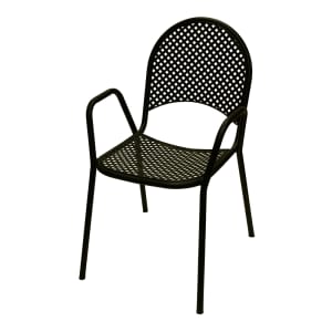336-90B Indoor/Outdoor Armchair - Metal, Black