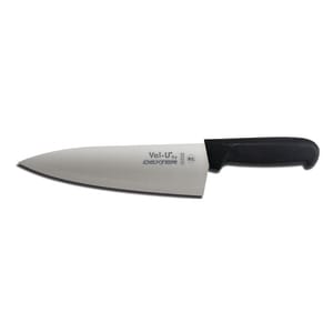 135-30503 8" Cook's Knife w/ Black Plastic Handle, Carbon Steel