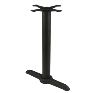 336-T0522 3 Piece Dining Height Table Base Kit - 3" Column, 22" x 5" Base Spread, Black