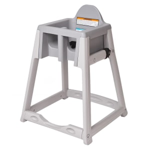 107-KB87701 27" Plastic High Chair/Infant Seat Cradle w/ Waist Strap, Gray