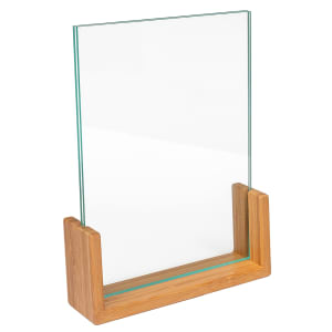 151-151081160 Tabletop Menu Card Holder - 8 1/2" x 11", Acrylic/Bamboo