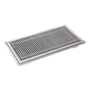 079-TR1824 Floor Trough w/ Subway Style Grating - 24"W x 18"D, Stainless Steel