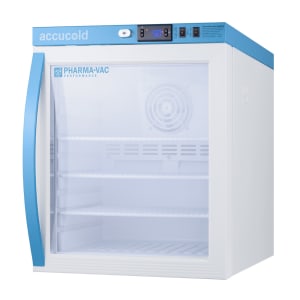 162-ARG1PV 1 cu ft Countertop Pharma-Vac Medical Refrigerator w/ Glass Door - Temperature Alarm, 115v