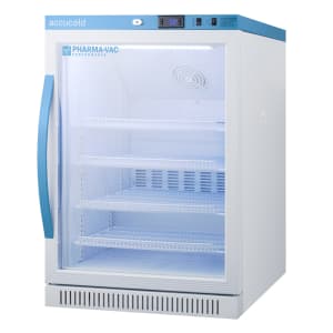162-ARG6PV 6 cu ft Undercounter Pharma-Vac Medical Refrigerator w/ Glass Door - Temperature Alarm, 115v