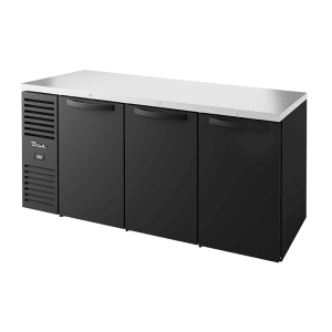 598-TBR92RISZ1LBSSSS 92" Bar Refrigerator - 4 Swinging Solid Doors, Black, 115v