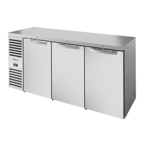 598-TBR84RISZ1LSSSS1 84" Bar Refrigerator - 3 Swinging Solid Doors, Stainless, 115v