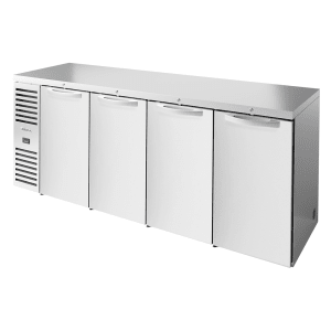 598-TBR92RISZ1LSSSSS 92" Bar Refrigerator - 4 Swinging Solid Doors, Stainless, 115v