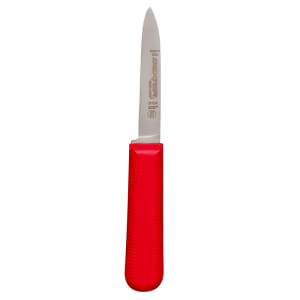 135-15303R SANI-SAFE® 3 1/4" Paring Knife Set w/ Polypropylene Red Handle, Carbon Steel