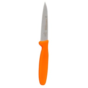 135-15503 SANI-SAFE® 3 1/2" Paring Knife w/ Polypropylene Orange Handle, Carbon Steel