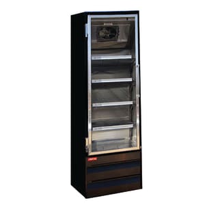 367-GF19BMBFFLED 26 1/2" One Section Display Freezer w/ Swing Door - Bottom Mount Compressor, Black, 115v