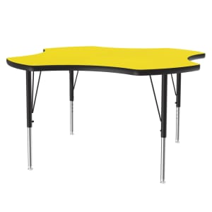 228-A48CLO38 48" Square Activity Table w/ 1 1/4" High Pressure Top, Yellow