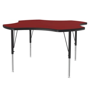 228-A48CLO35 48" Square Activity Table w/ 1 1/4" High Pressure Top, Red