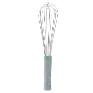 175-47091 12" French Whip - Aqua Nylon Handle, Stainless Steel