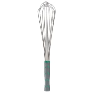 175-47093 16" French Whip - Aqua Nylon Handle, Stainless Steel