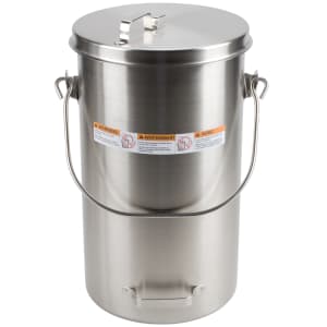 175-59200 19 3/4 qt Pail with Cover - Welded Side Handle, Stainless