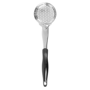 175-6432420 4 oz Round Perforated Spoodle - Black Nylon Handle, Heavy-Duty, Stainless Steel