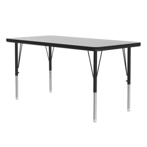 228-AM2460REC15 60" EconoLine Rectangular Activity Table w/ Gray Granite Top, 29"H