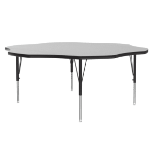 228-AM60FLR15 60" EconoLine Flower Shaped Activity Table w/ Gray Granite Top, 29"H