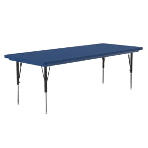 228-AR3060REC27 Rectangular Activity Table w/ Plastic Top, 60"W x 30"D - Blue