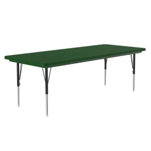 228-AR3060REC29 Rectangular Activity Table w/ Plastic Top, 60"W x 30"D - Green