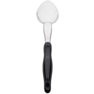 175-64130 14" Heavy-Duty Solid Spoon - Black Nylon Handle