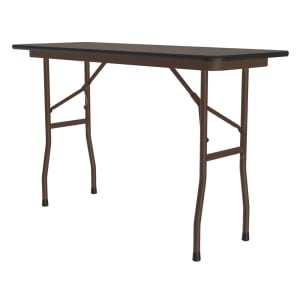 228-CF1848M01 48" Rectangular Folding Table w/ Walnut Melamine Top, 29"H