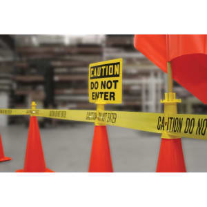 393-FBC107YL Universal Cone Adapter for Standard Traffic Cones - Plastic, Yellow
