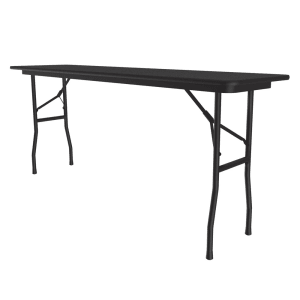 228-CF1896M07 96" Rectangular Folding Table w/ Black Granite Melamine Top, 29"H
