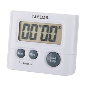 Taylor 166 Patio Clock w/ Silk Screen Graphics, 12 15/16", Brushed Silver