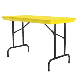 228-R244828 48" R-Series Rectangular Folding Table w/ Yellow Plastic Top, 29"H
