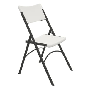 228-RC400 Econoline Plastic Folding Chair - Black Frame, Gray Granite