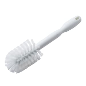 080-BRB12 12" Bottle Brush w/ Soft Polyester Bristles - Plastic Handle, White