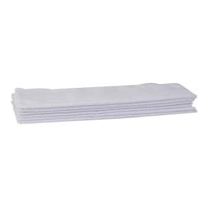 080-BTM16W 16" Square Bar Towel Set - Microfiber, White