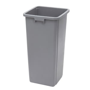 080-PTCS23G 23 gal Square Trash Can - Plastic, Gray