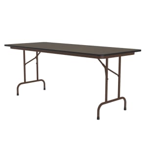 228-CF3072M01 72" Rectangular Folding Table w/ Walnut Melamine Top, 29"H