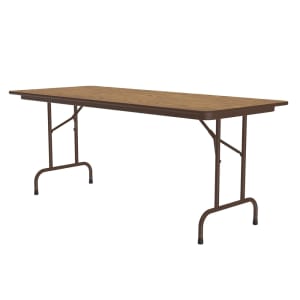 228-CF3072M06 72" Rectangular Folding Table w/ Medium Oak Melamine Top, 29"H