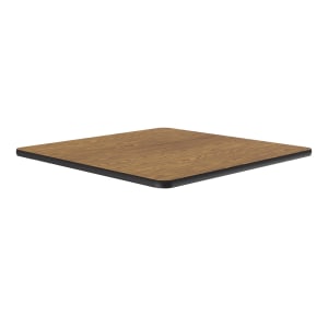 228-CT42S06 42" Square Cafe Breakroom Table Top, 1 1/4" High Pressure, Oak