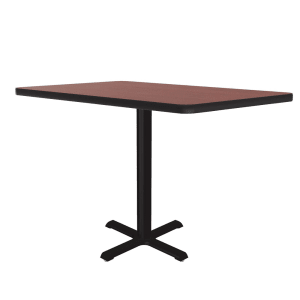 228-BXB36S21 36" Square Bar Height Table - Cherry Laminate Top, Cast Iron Base