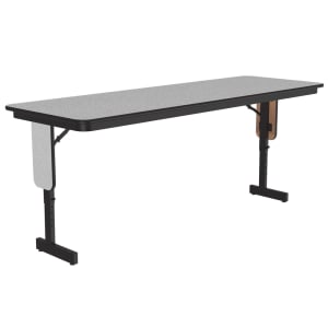 228-SPA2496PX15 24 x 96" Panel Leg Seminar Table, Adjusts to 32" H, Gray Granite/Black